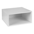 Planon Cubo Half Size Stackable Storage Cube, White Wood Grain PL2646473